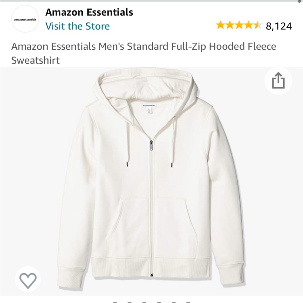 Amazon Essentials Men's Fleece Sweatshirt w/ hood